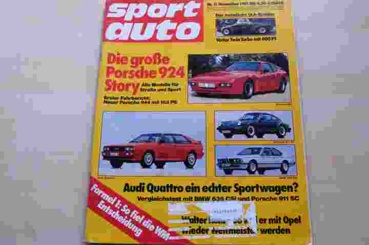 Deckblatt Sport Auto (11/1981)